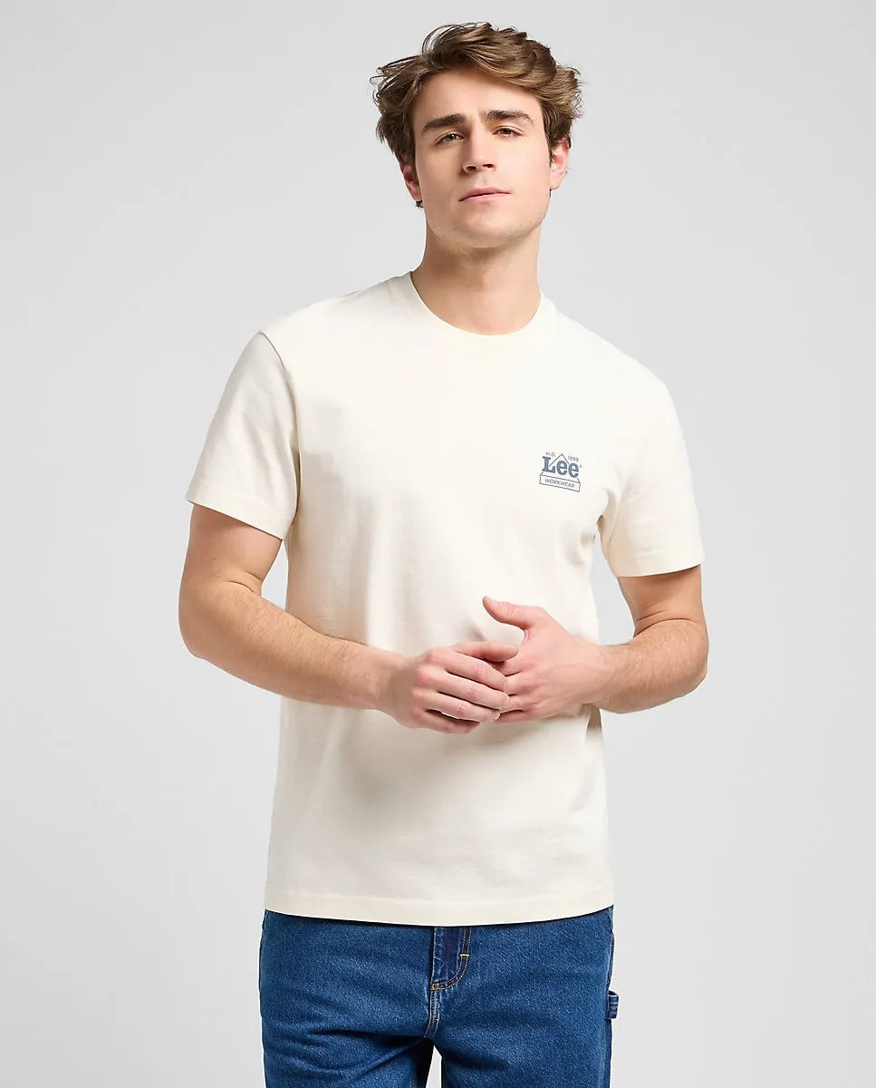 Мужская короткая футболка в стиле рабочей одежды Lee, белый
Мужская короткая футболка в стиле рабочей одежды Lee, белый