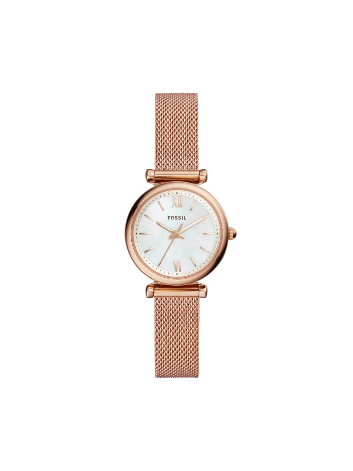 Fossil Миниатюрные миланские часы Rosé из розового золота
Fossil Миниатюрные миланские часы Rosé из розового золота