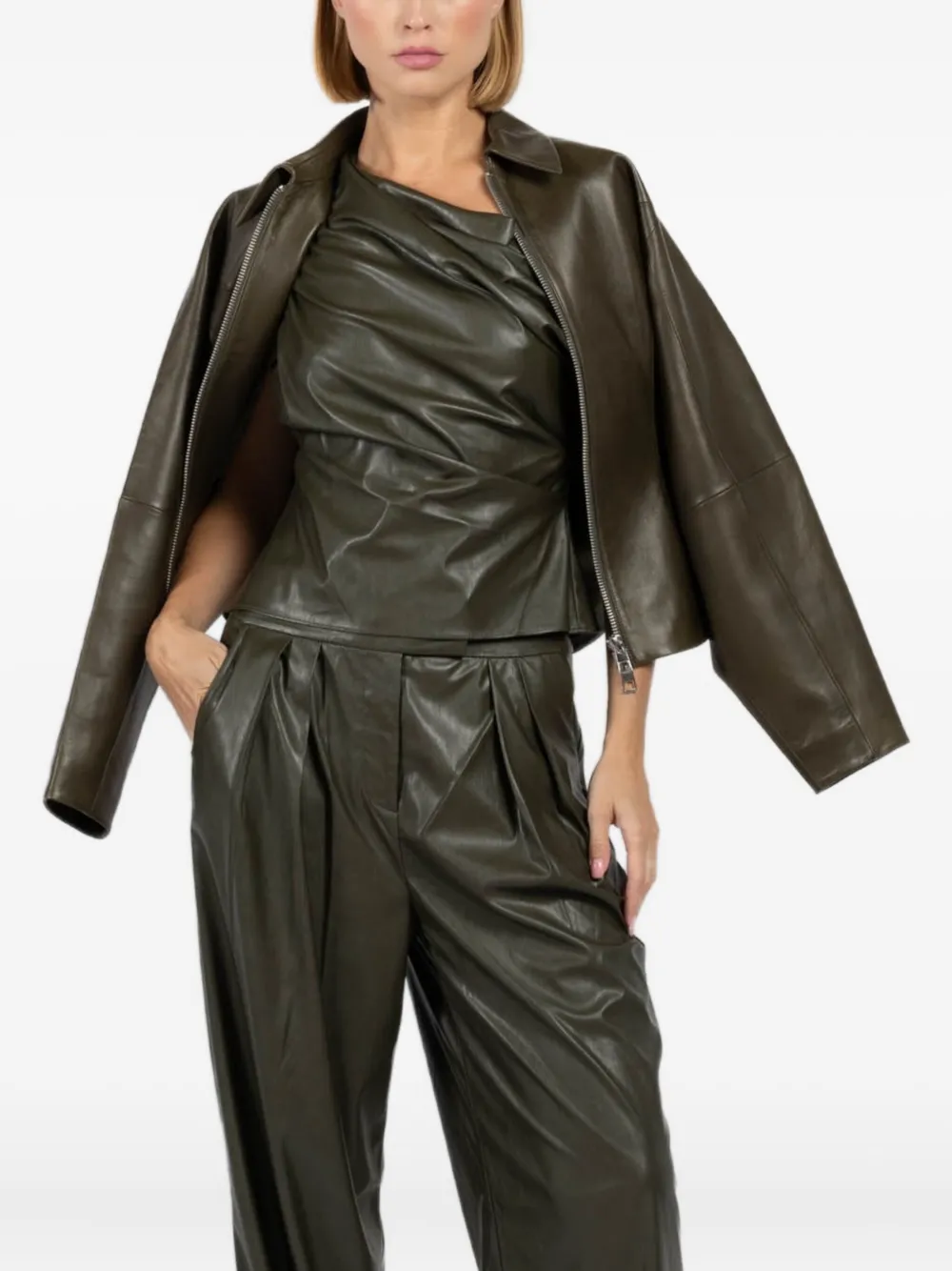 Драпированный топ на одно плечо The Sei, зеленый
Драпированный топ на одно плечо The Sei, зеленый