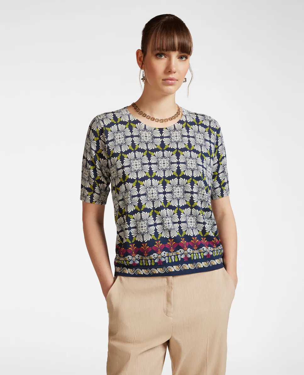 Женская легкая футболка с принтом Elena Miró, синий
Женская легкая футболка с принтом Elena Miró, синий