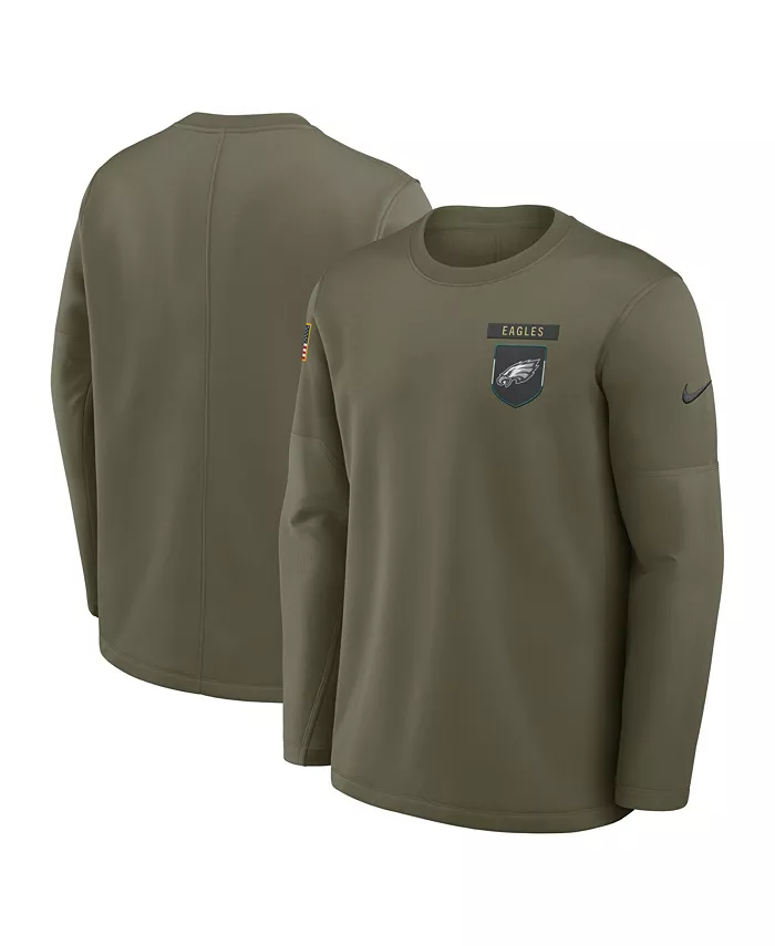 Мужская оливковая толстовка Philadelphia Eagles 2025 Salute to Service Coaches Therma-Fit с длинными рукавами Nike
Мужская оливковая толстовка Philadelphia Eagles 2025 Salute to Service Coaches Therma-Fit с длинными рукавами Nike