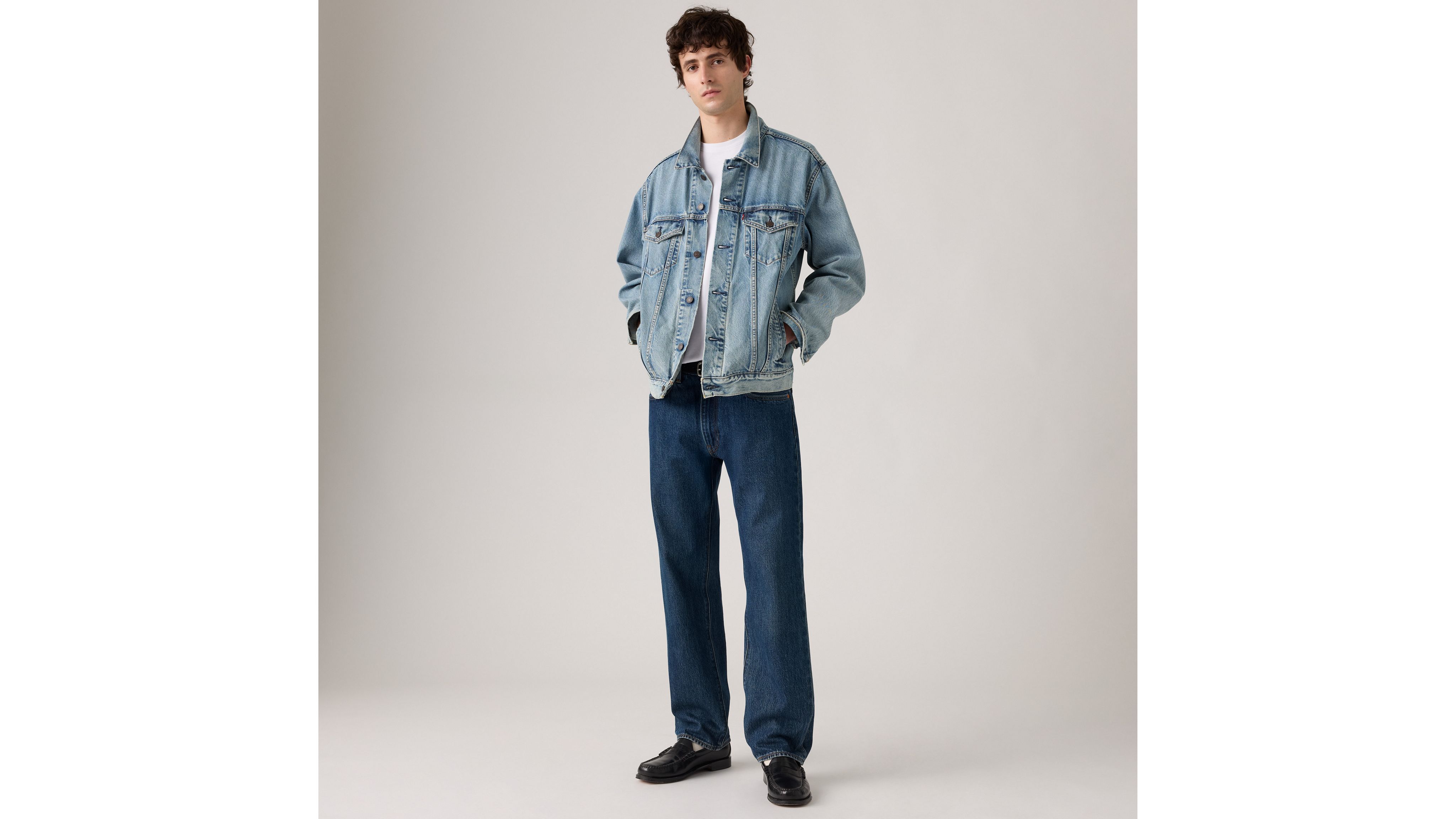 555 Свободные прямые мужские джинсы Levi's, Check The Score - Dark Wash
555 Свободные прямые мужские джинсы Levi's, Check The Score - Dark Wash