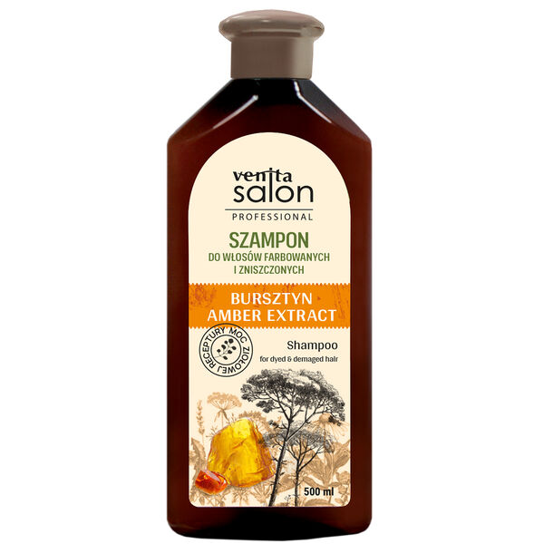 Шампунь для поврежденных и окрашенных волос с экстрактом янтаря, 500 мл Venita Salon
Шампунь для поврежденных и окрашенных волос с экстрактом янтаря, 500 мл Venita Salon