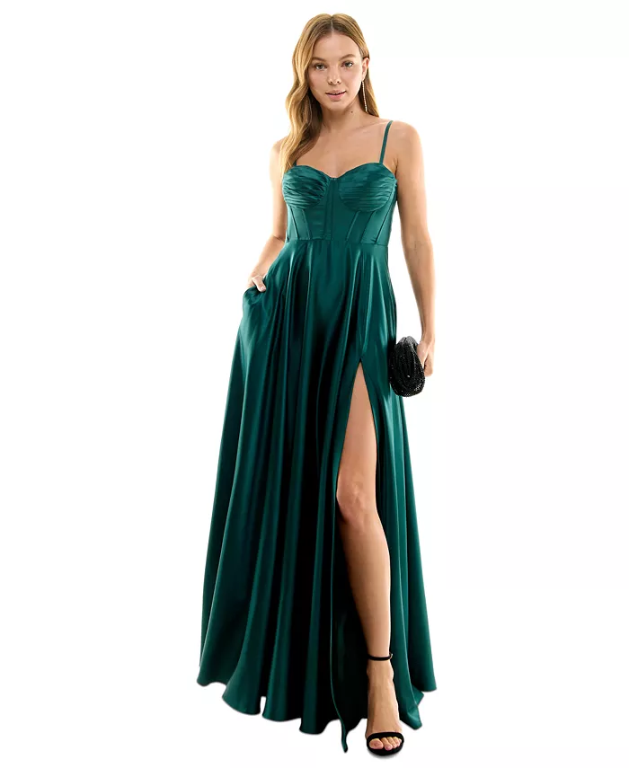 Корсетное платье с высоким разрезом для юниоров B Darlin, зеленый
Корсетное платье с высоким разрезом для юниоров B Darlin, зеленый