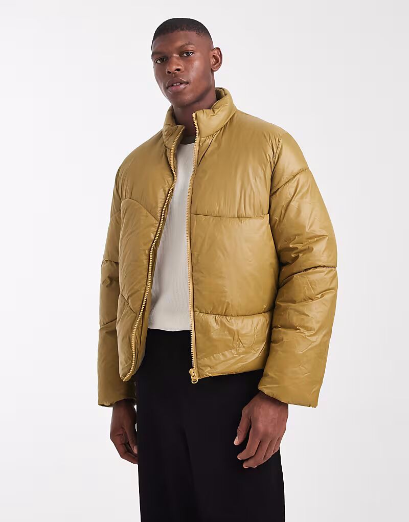 Стеганая куртка горчичного цвета Asos Design
Стеганая куртка горчичного цвета Asos Design