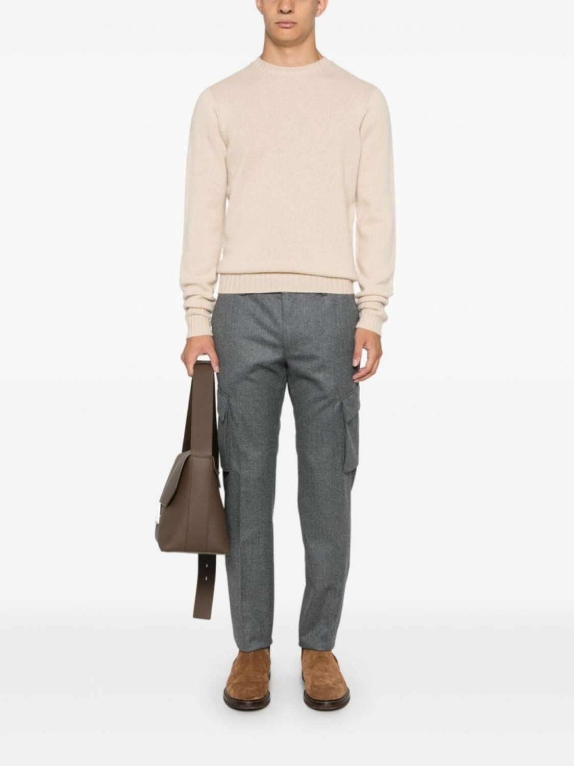 Drumohr кашемировый свитер с круглым вырезом, нейтральный цвет
Drumohr кашемировый свитер с круглым вырезом, нейтральный цвет