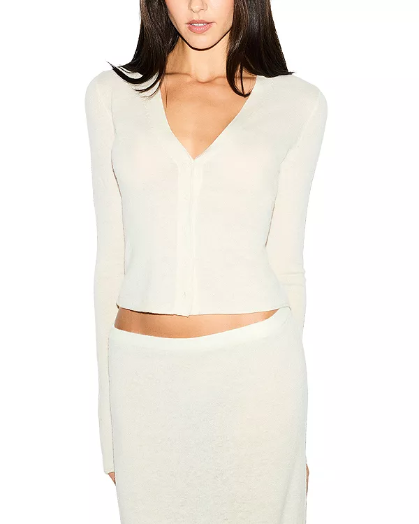 Легкий кашемировый кардиган Skims, белый
Легкий кашемировый кардиган Skims, белый