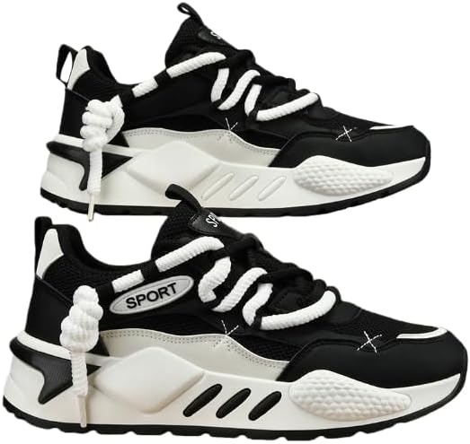 Мужские повседневные кроссовки в стиле пэчворк - противоскользящие шнурованные обувь для ходьбы, бега и повседневной носки Hhhchpm, черный
Мужские повседневные кроссовки в стиле пэчворк - противоскользящие шнурованные обувь для ходьбы, бега и повседневной носки Hhhchpm, черный