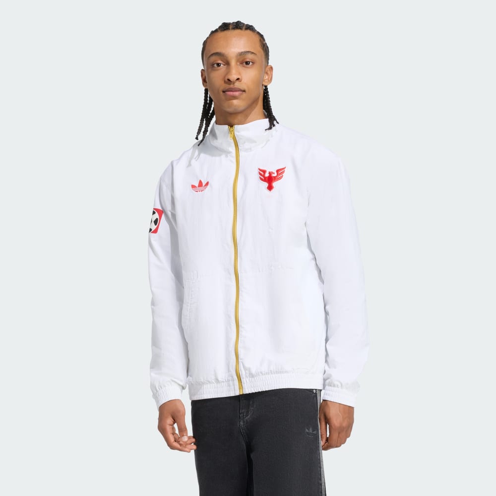 Спортивная куртка Adidas D.C. United 2025 Originals Archive Anthem Jacket, цвет White/Tomato 
Спортивная куртка Adidas D.C. United 2025 Originals Archive Anthem Jacket, цвет White/Tomato