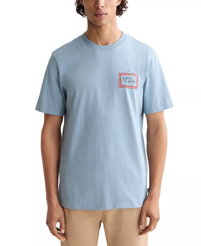 Мужская футболка с коротким рукавом и принтом логотипа SCOTCH & SODA, синий
Мужская футболка с коротким рукавом и принтом логотипа SCOTCH & SODA, синий