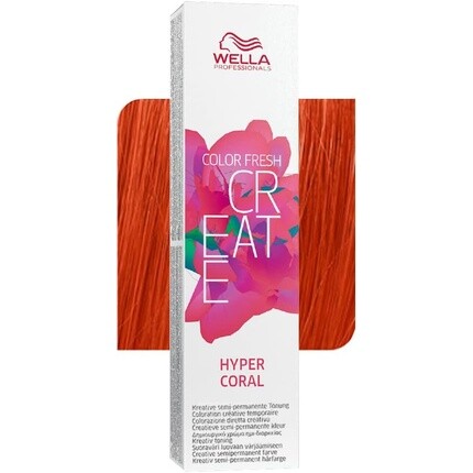 Полуперманентная краска для волос Color Fresh Create Hyper Coral 60 мл, Wella 
Полуперманентная краска для волос Color Fresh Create Hyper Coral 60 мл, Wella