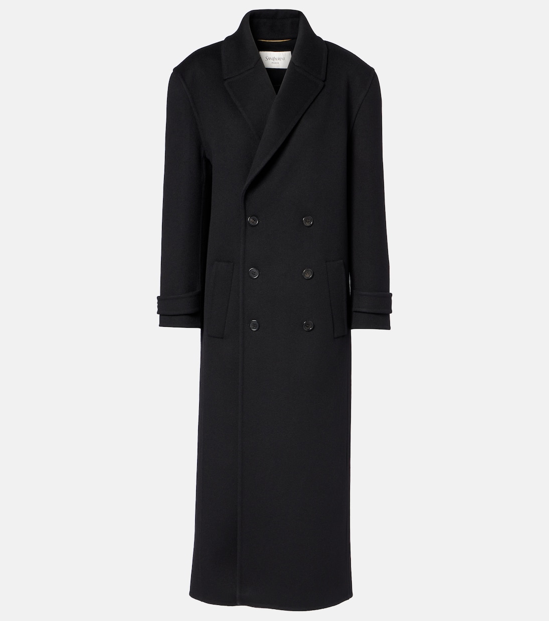 Двубортное шерстяное пальто Saint Laurent, Noir Profond
Двубортное шерстяное пальто Saint Laurent, Noir Profond