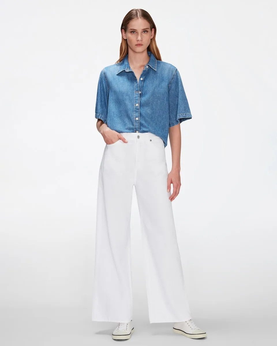 Женские расклешенные джинсы Zoey с высокой талией 7 For all mankind, белый
Женские расклешенные джинсы Zoey с высокой талией 7 For all mankind, белый