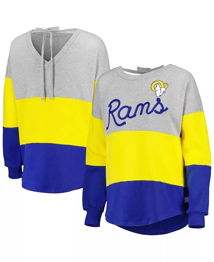 Женский серый пуловер Royal Los Angeles Rams Outfield с глубоким V-образным вырезом Touch
Женский серый пуловер Royal Los Angeles Rams Outfield с глубоким V-образным вырезом Touch