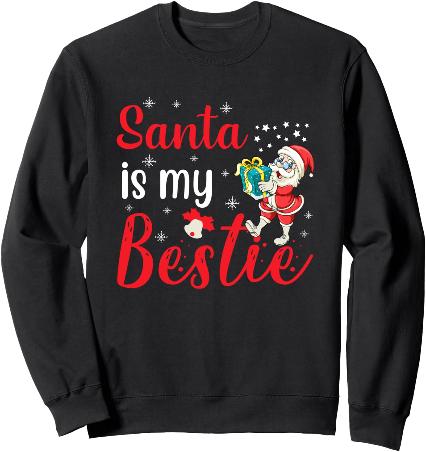 Рождественская толстовка Санта - мой лучший друг, черная Festive Holiday Cheer Santa Fun Apparel
Рождественская толстовка Санта - мой лучший друг, черная Festive Holiday Cheer Santa Fun Apparel