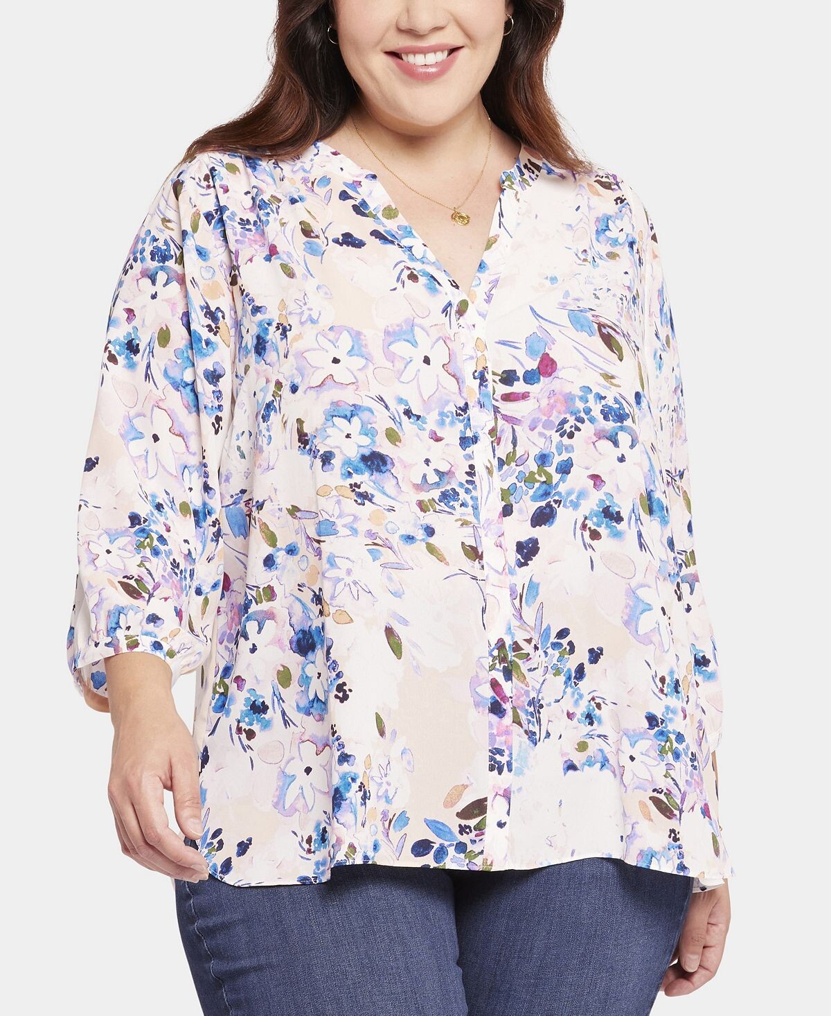 Блузка больших размеров с защипами NYDJ
Блузка больших размеров с защипами NYDJ