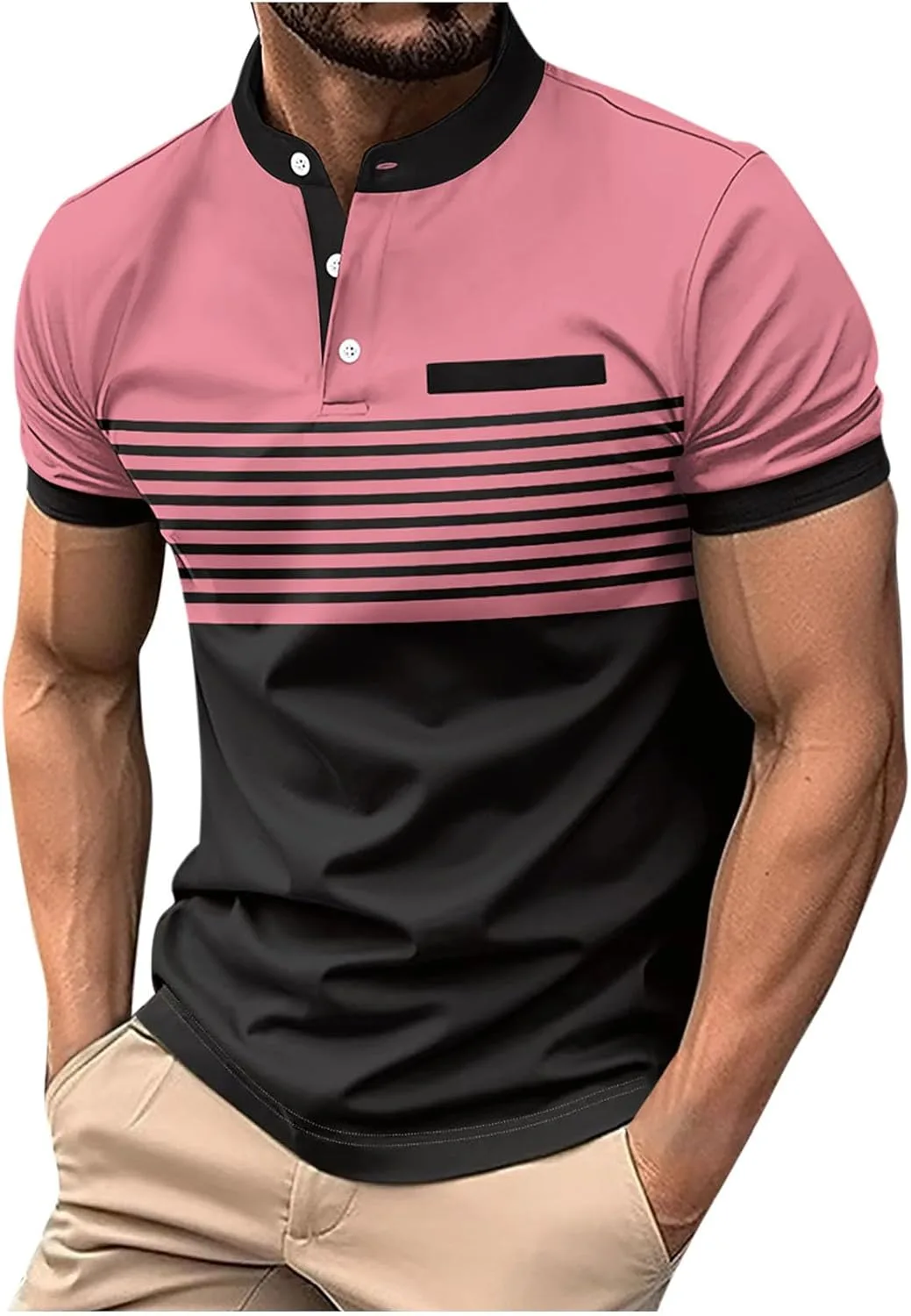 Мужская поло с цветными блоками, короткий рукав, для гольфа и офиса
Мужская поло с цветными блоками, короткий рукав, для гольфа и офиса