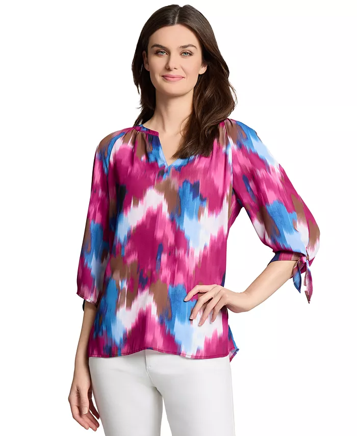 Женский топ с разрезом на шее и акварельным принтом Jones New York, мультиколор
Женский топ с разрезом на шее и акварельным принтом Jones New York, мультиколор