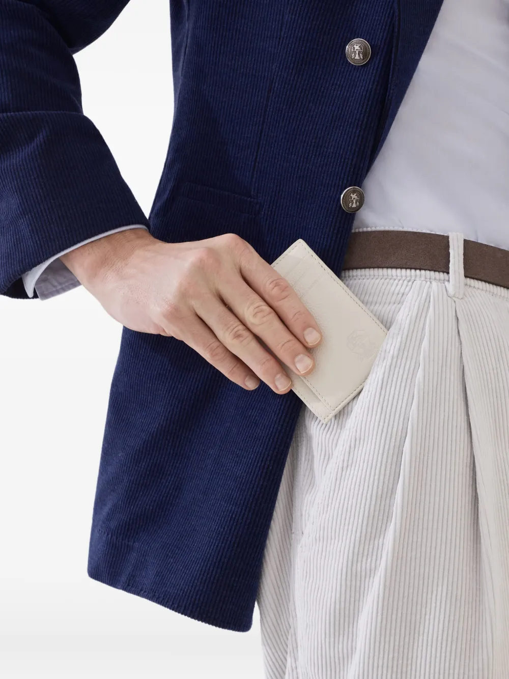 Картхолдер с тисненым логотипом Brunello Cucinelli, белый
Картхолдер с тисненым логотипом Brunello Cucinelli, белый