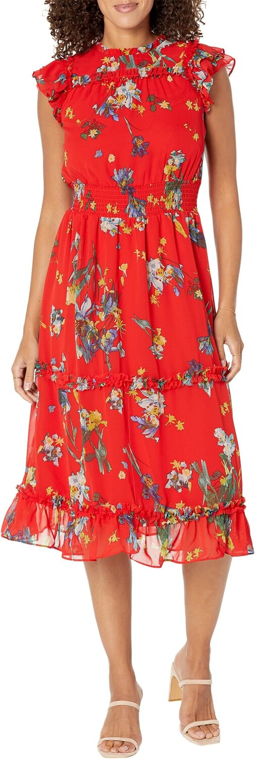 Платье CeCe Smocked Waist Midi Dress, цвет Fiery Red
Платье CeCe Smocked Waist Midi Dress, цвет Fiery Red