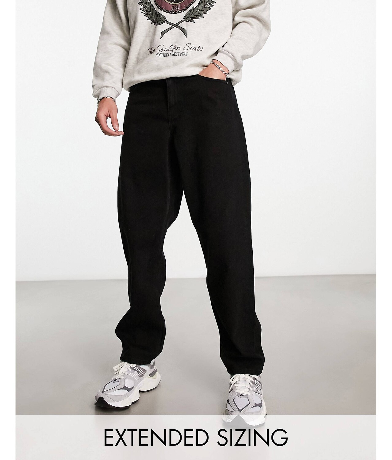 Черные мешковатые джинсы ASOS DESIGN
Черные мешковатые джинсы ASOS DESIGN