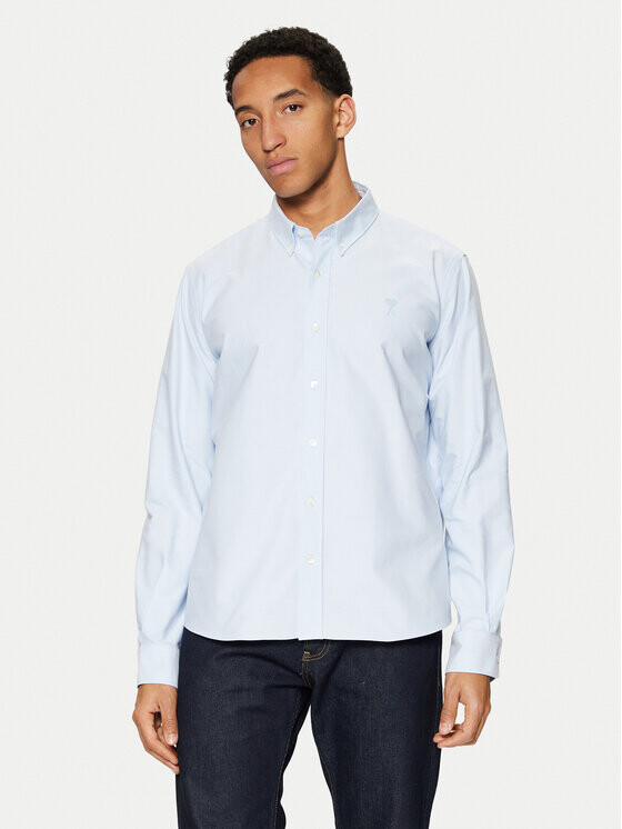 Рубашка стандартного кроя Ami Paris, голубой
Рубашка стандартного кроя Ami Paris, голубой