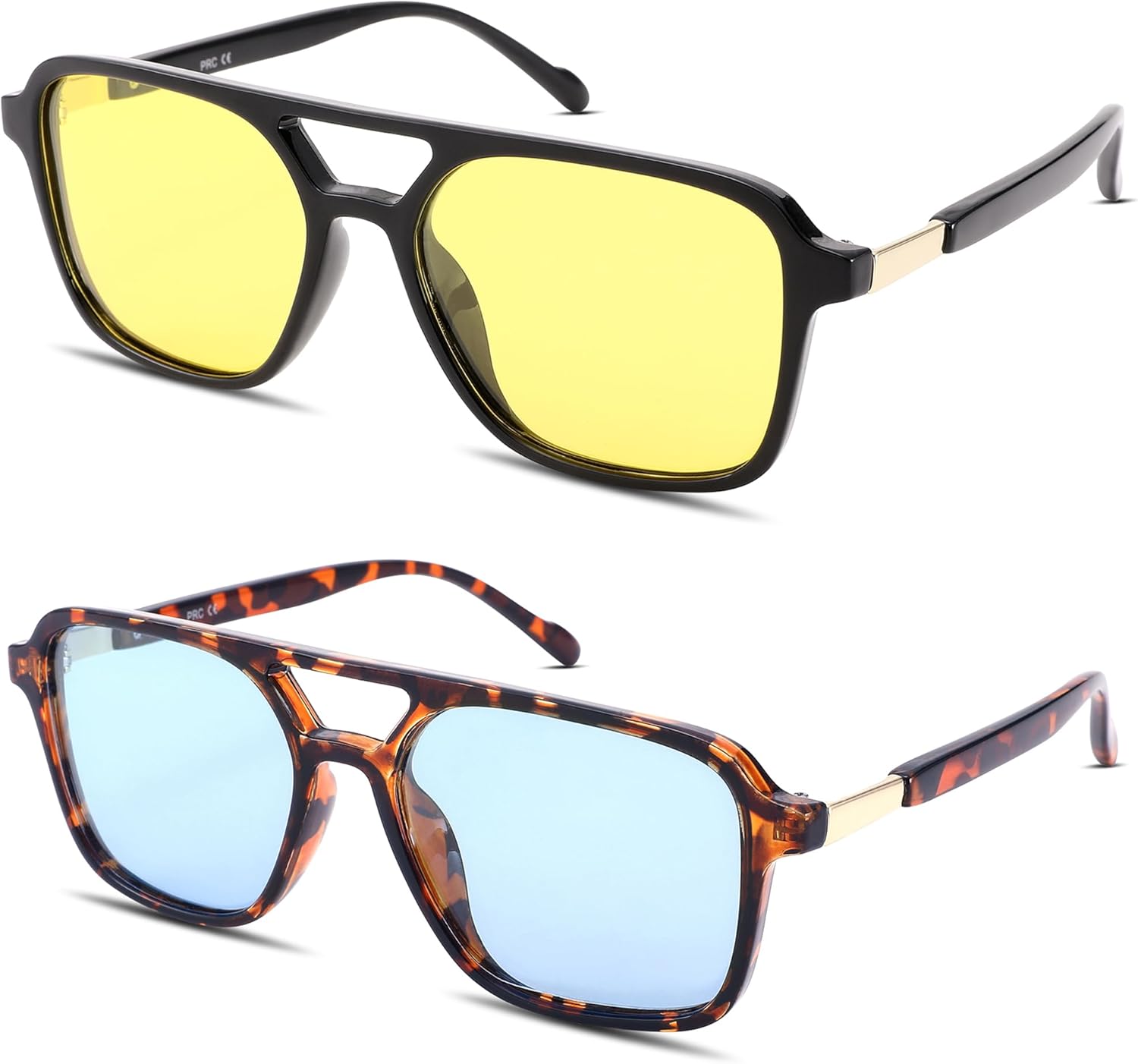 Солнцезащитные очки Hycredi Retro Aviator для женщин и мужчин, модные квадратные солнцезащитные очки, винтажные прямоугольные женские солнцезащитные очки, 2 Pack - (Black/Yellow + Tortoise/Blue)
Солнцезащитные очки Hycredi Retro Aviator для женщин и мужчин, модные квадратные солнцезащитные очки, винтажные прямоугольные женские солнцезащитные очки, 2 Pack - (Black/Yellow + Tortoise/Blue)