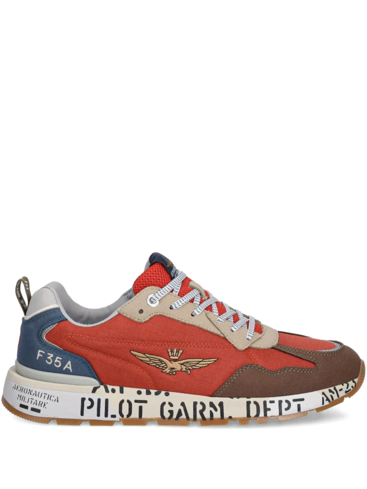 Кроссовки на шнуровке с логотипом Aeronautica Militare, оранжевый
Кроссовки на шнуровке с логотипом Aeronautica Militare, оранжевый