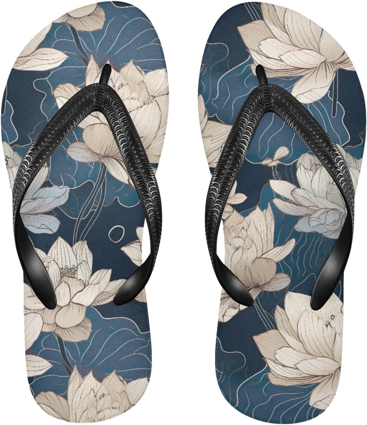 Вьетнамки с белыми цветами лотоса, пляжный душ, резиновые сандалии, противоскользящие летние шлепанцы для мужчин и женщин Sinestour
Вьетнамки с белыми цветами лотоса, пляжный душ, резиновые сандалии, противоскользящие летние шлепанцы для мужчин и женщин Sinestour