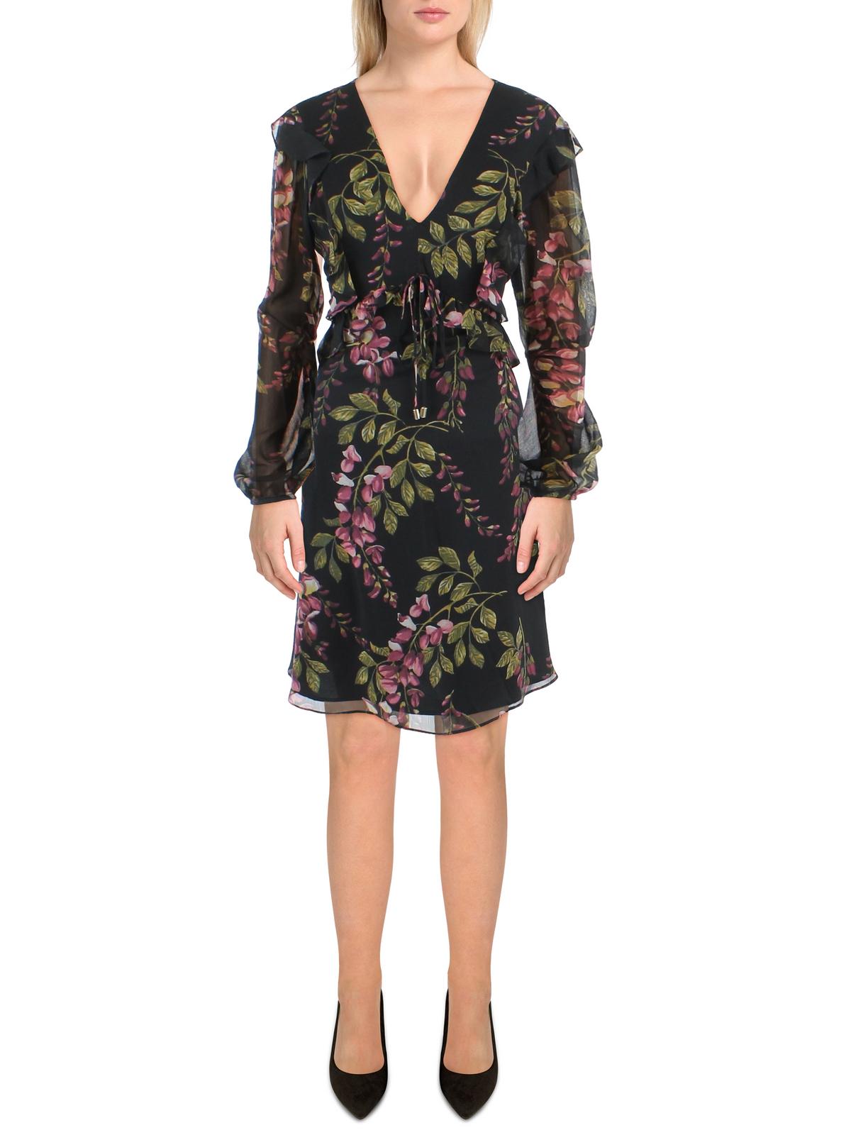 Женское мини-платье с V-образным вырезом и расклешенной юбкой Kensie Dresses, цвет black multi
Женское мини-платье с V-образным вырезом и расклешенной юбкой Kensie Dresses, цвет black multi