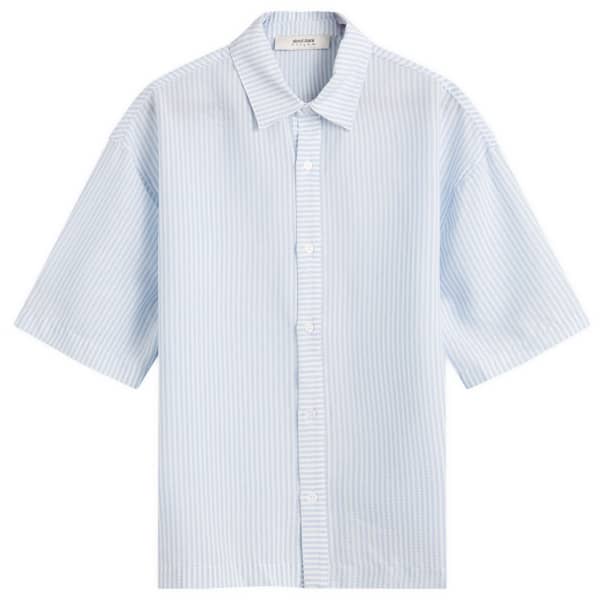 Полосатая рубашка из пике для отпуска About:Blank, сине-белая 
Полосатая рубашка из пике для отпуска About:Blank, сине-белая