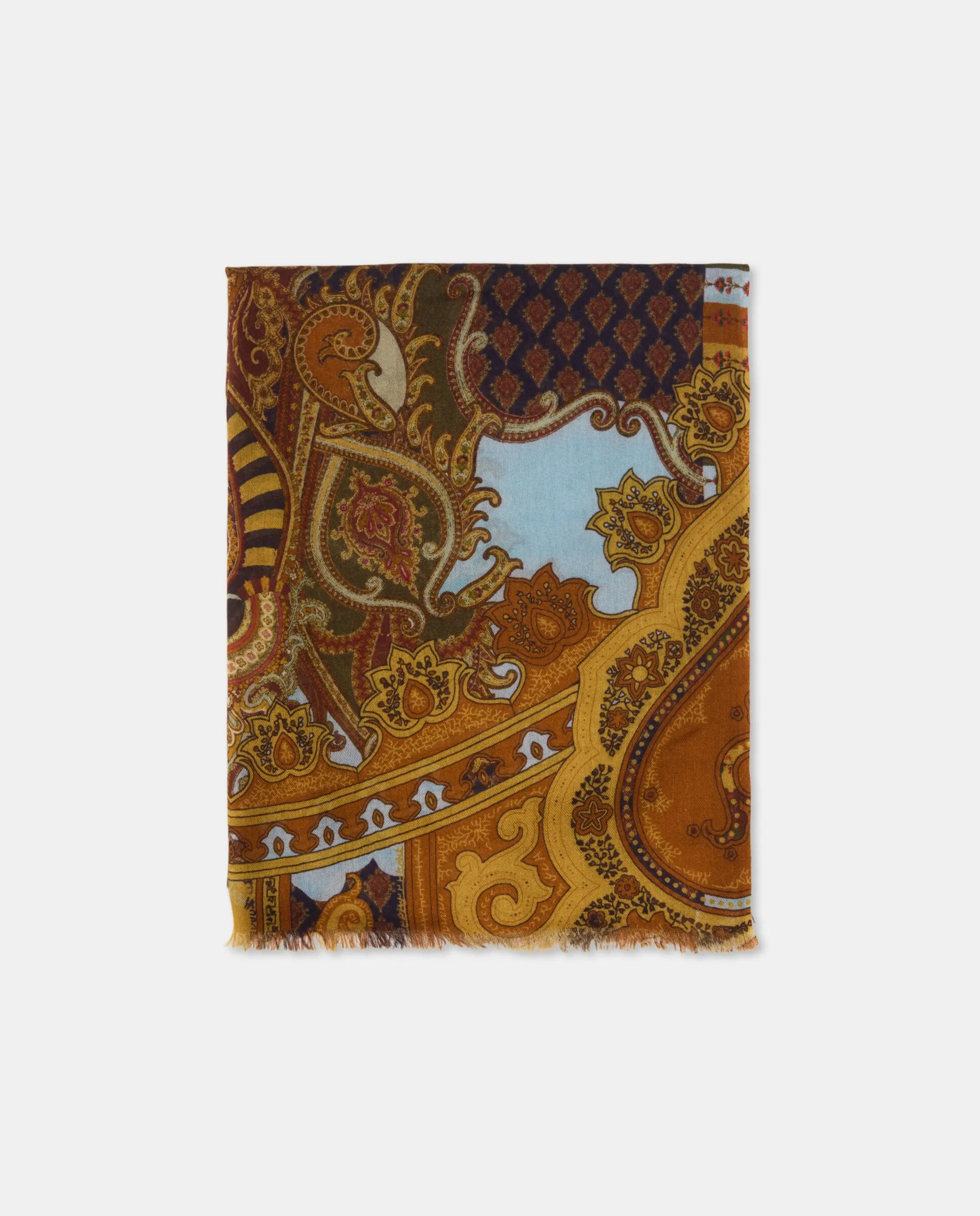 Шерстяная шаль с галстучным принтом Latouche, коричневый 
Шерстяная шаль с галстучным принтом Latouche, коричневый