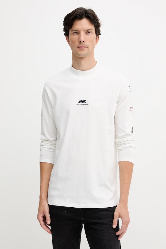 Хлопковый лонгслив Armani Exchange, белый
Хлопковый лонгслив Armani Exchange, белый