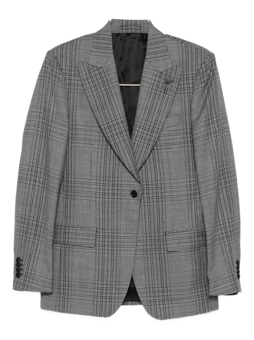 Клетчатый однобортный пиджак Lardini, серый
Клетчатый однобортный пиджак Lardini, серый