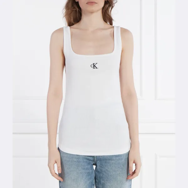 Облегающий топ Calvin Klein, белый
Облегающий топ Calvin Klein, белый