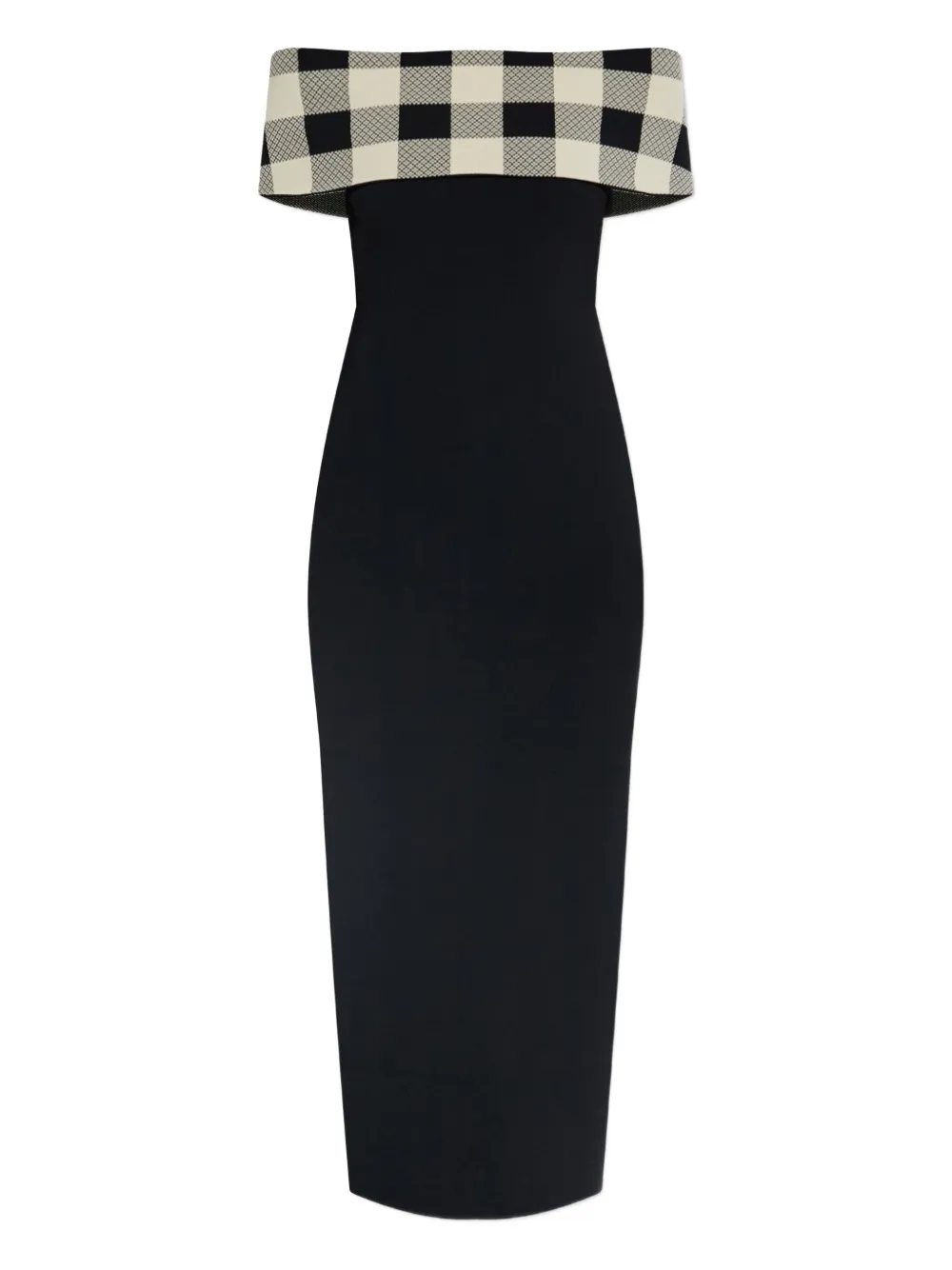 Платье в клетку с открытыми плечами Posse, черный
Платье в клетку с открытыми плечами Posse, черный