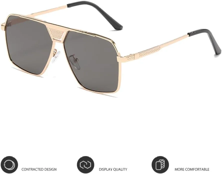 Прямоугольные солнцезащитные очки для мужчин и женщин с металлической оправой, градиентной цветовой гаммой, защитой от УФ-излучения UV400 generic, Black Gradient Blue
Прямоугольные солнцезащитные очки для мужчин и женщин с металлической оправой, градиентной цветовой гаммой, защитой от УФ-излучения UV400 generic, Black Gradient Blue