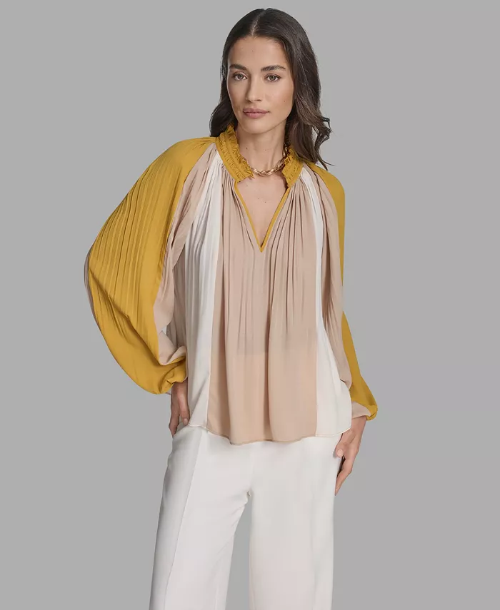 Женский плиссированный топ с длинными рукавами BCBG, желтый
Женский плиссированный топ с длинными рукавами BCBG, желтый