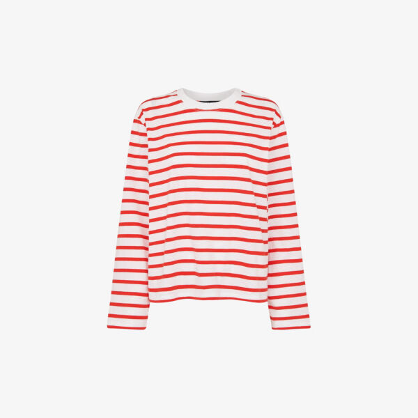 Полосатый топ из органического хлопка с длинными рукавами Whistles, мультиколор
Полосатый топ из органического хлопка с длинными рукавами Whistles, мультиколор