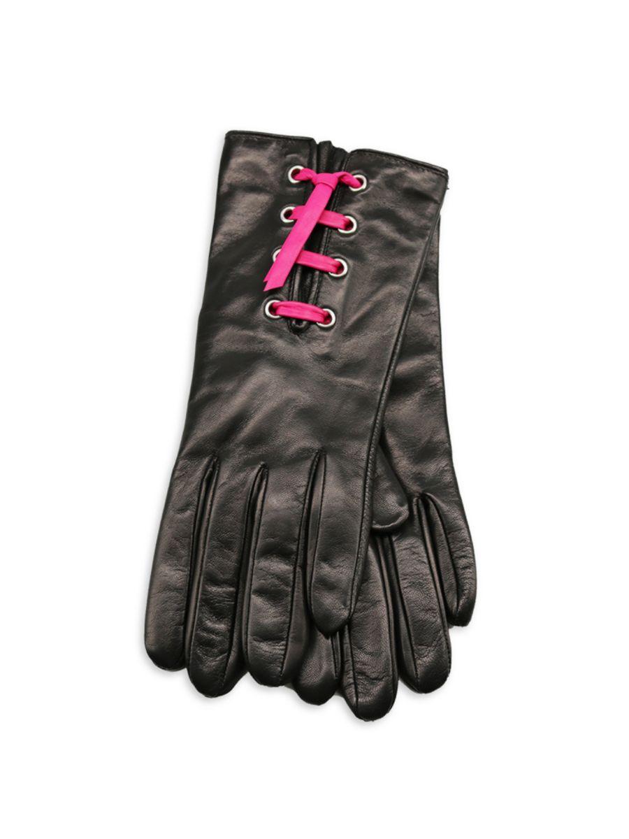 Кожаные перчатки с корсетным швом Portolano, цвет Black Pink
Кожаные перчатки с корсетным швом Portolano, цвет Black Pink