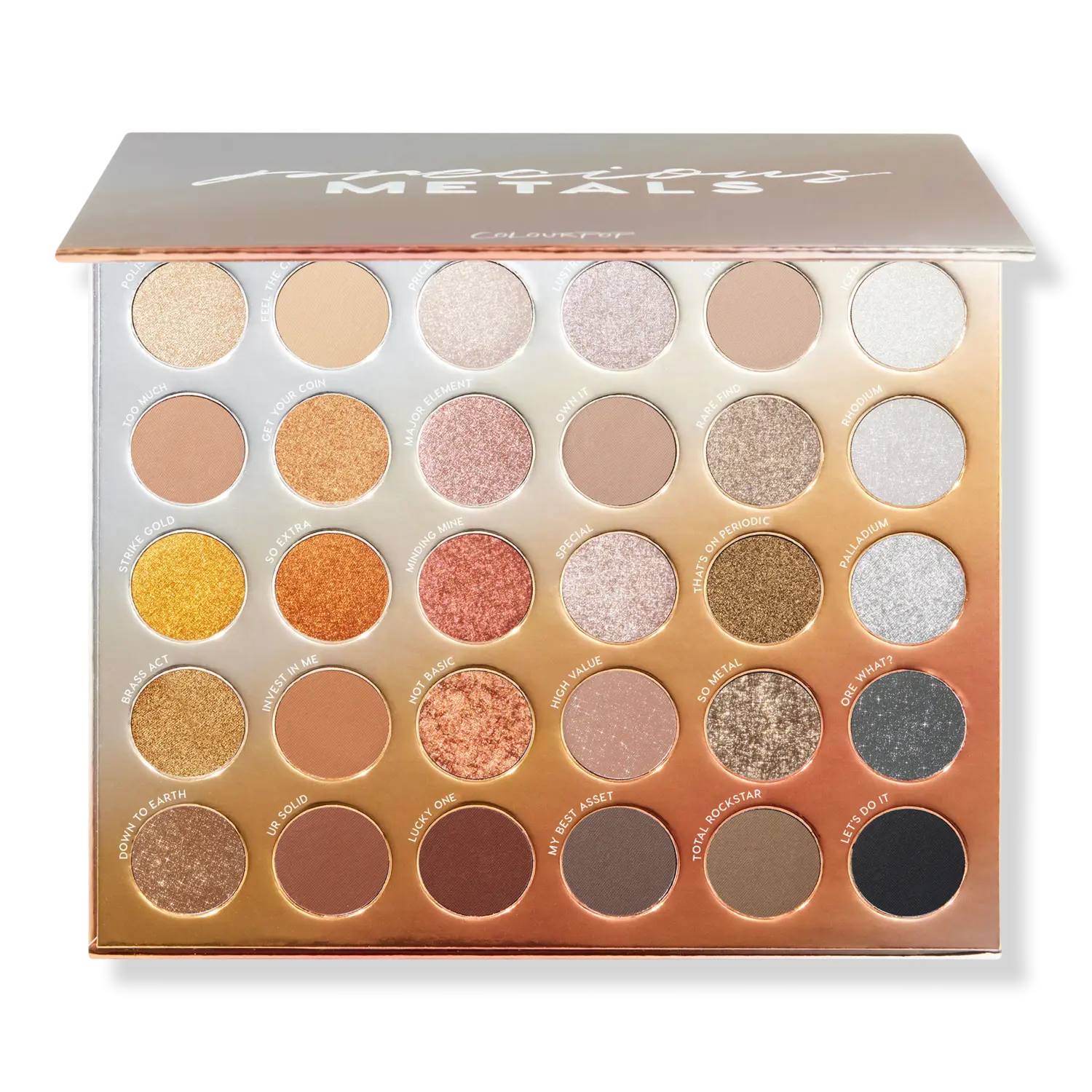 Палитра теней Precious Metals Eyeshadow Palette ColourPop
Палитра теней Precious Metals Eyeshadow Palette ColourPop