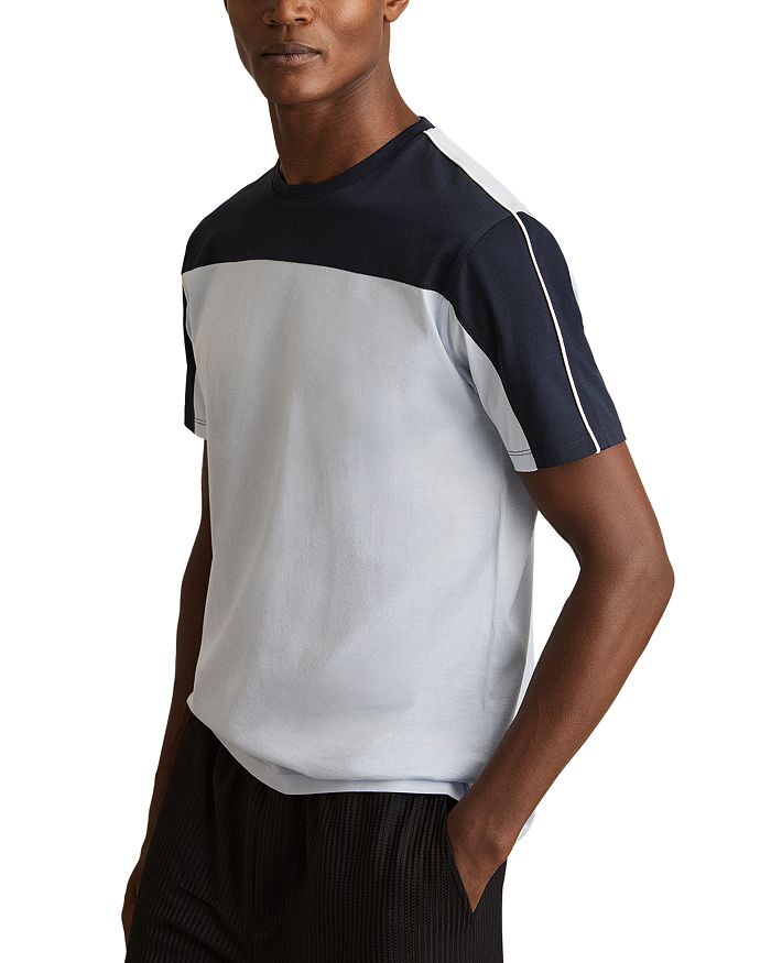 Мерсеризованная футболка с цветными блоками REISS, синий
Мерсеризованная футболка с цветными блоками REISS, синий