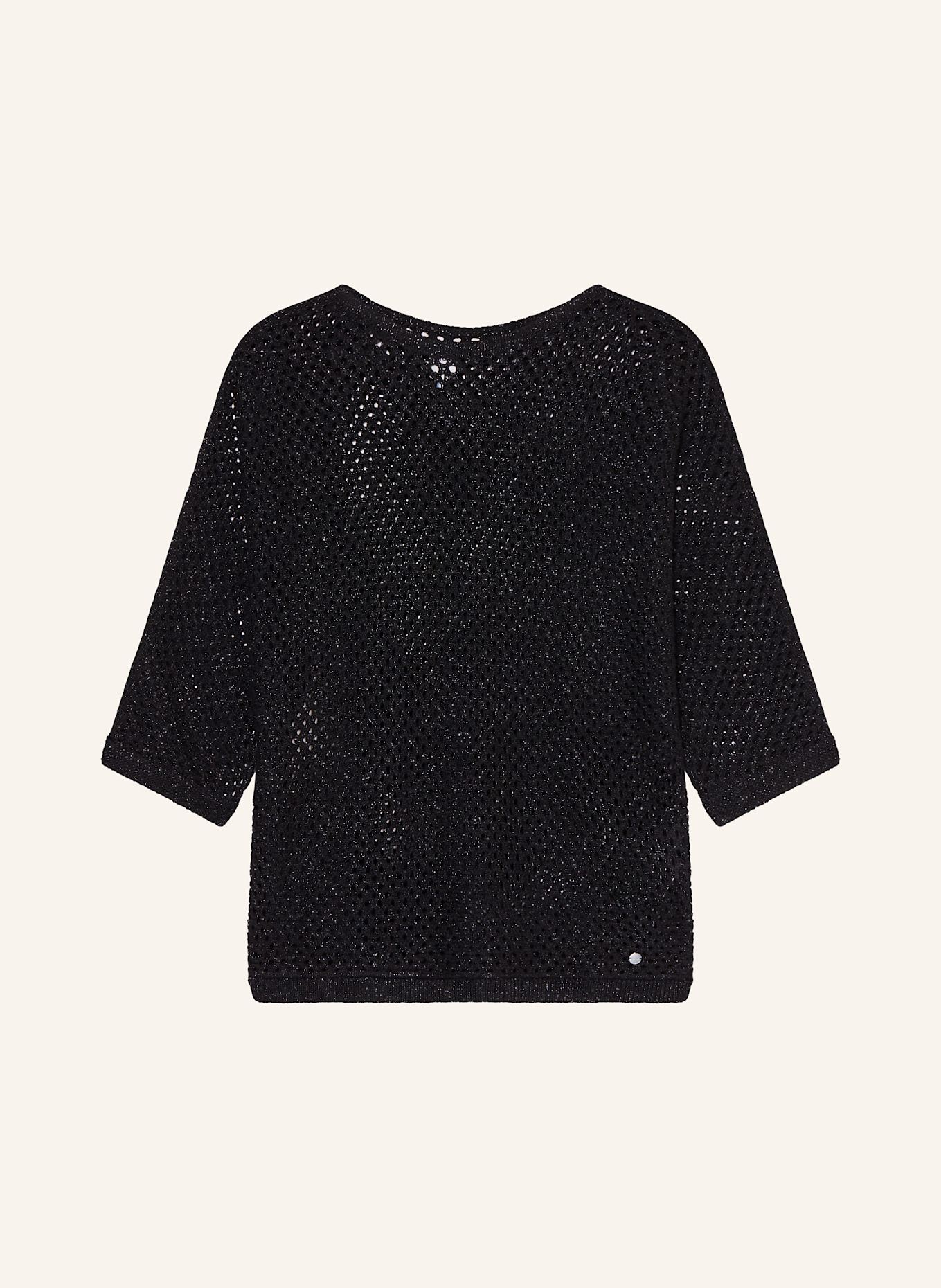 Свитер с рукавами 3/4 и блестящей пряжей Brax, черный
Свитер с рукавами 3/4 и блестящей пряжей Brax, черный