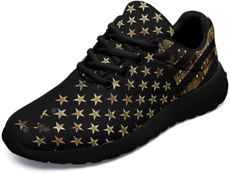 Кроссовки для бега с американской тематикой для мужчин и женщин, стиль США, флаг США, звезды, легкие, комфортные, с амортизацией, для ходьбы Awsole, черный
Кроссовки для бега с американской тематикой для мужчин и женщин, стиль США, флаг США, звезды, легкие, комфортные, с амортизацией, для ходьбы Awsole, черный