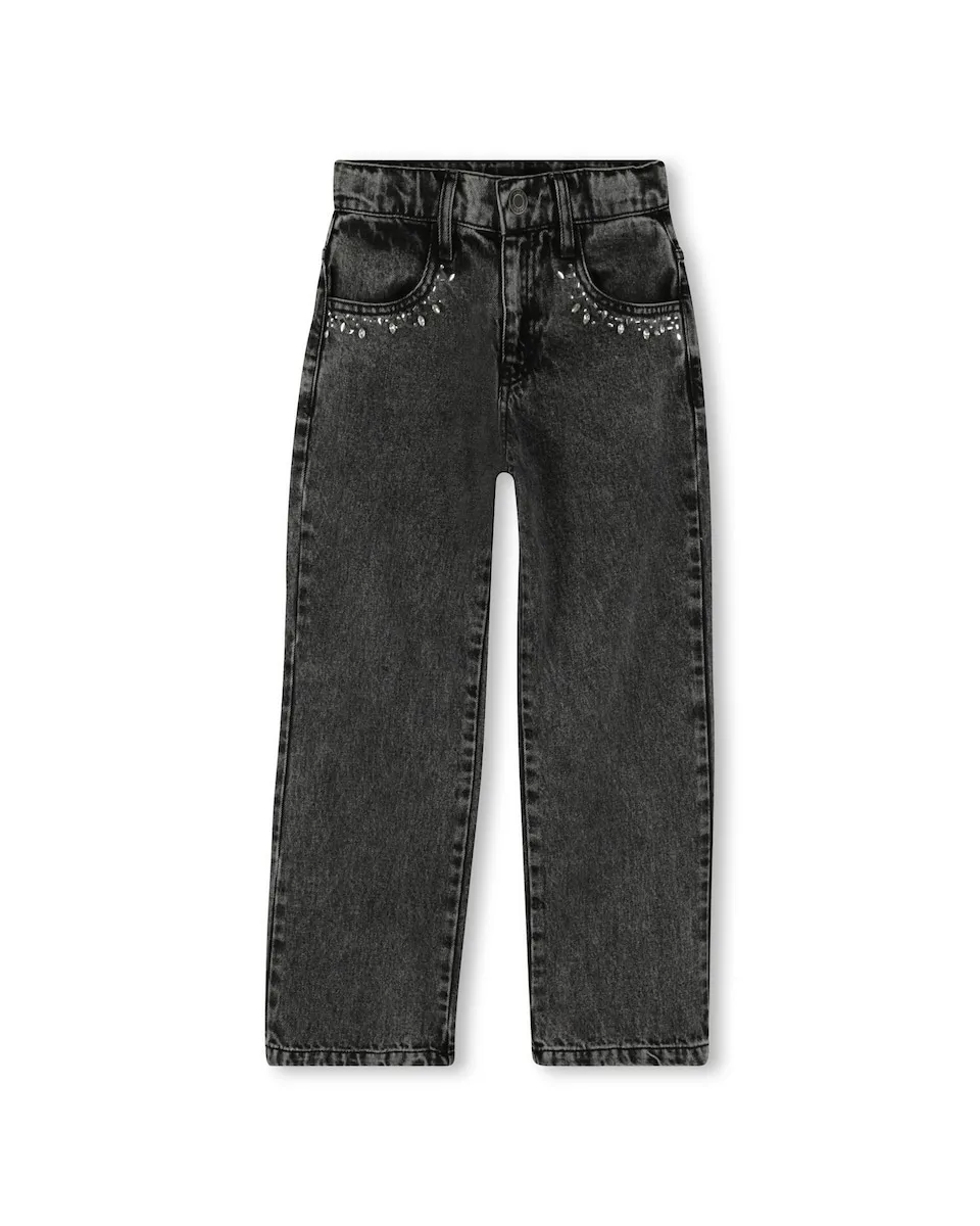 Черные хлопковые джинсы для девочек Marc Jacobs
Черные хлопковые джинсы для девочек Marc Jacobs