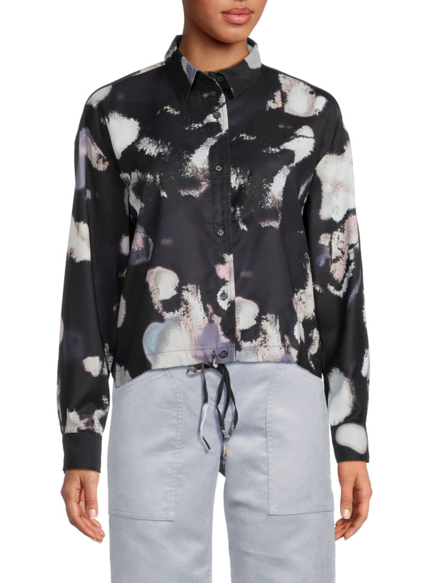 Рубашка с круговым принтом и завязками на талии The Lynk, черный
Рубашка с круговым принтом и завязками на талии The Lynk, черный