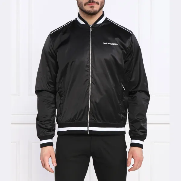 Бомбер стандартного кроя Karl Lagerfeld, черный 
Бомбер стандартного кроя Karl Lagerfeld, черный