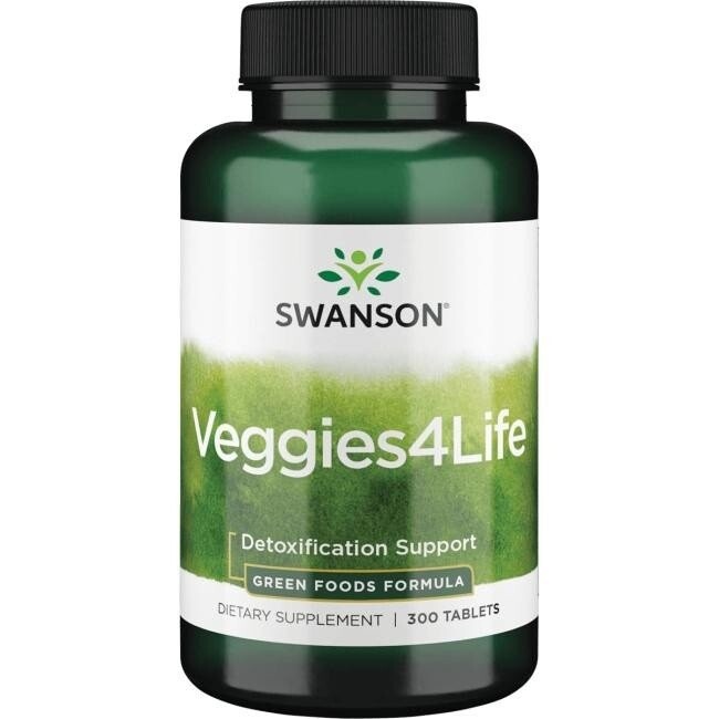 Swanson, Veggies4Life, 300 таблеток, Добавка
Swanson, Veggies4Life, 300 таблеток, Добавка