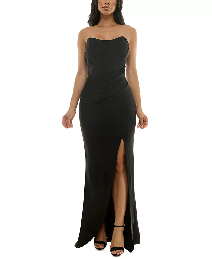 Платье-корсет без бретелек с вырезом в форме сердца для юниоров Emerald Sundae, черный