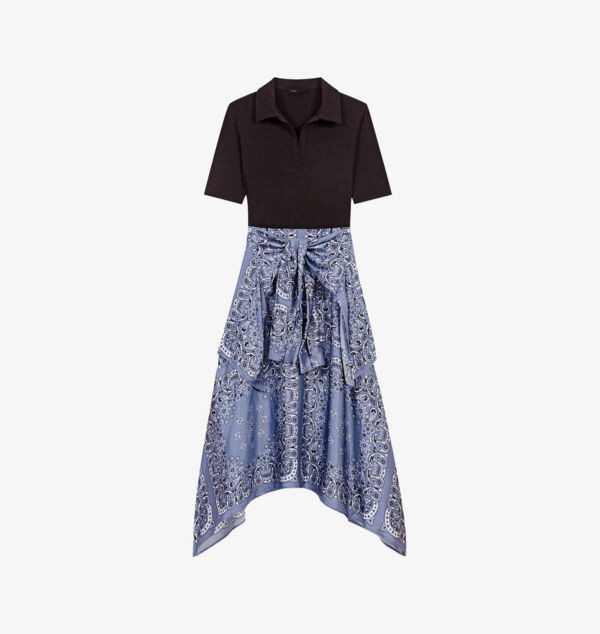 Платье миди «два в одном» из смеси хлопка и атласа Maje, синий
Платье миди «два в одном» из смеси хлопка и атласа Maje, синий